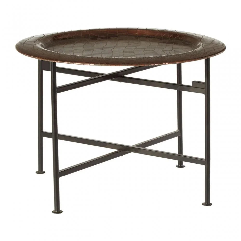 Calista Small Copper And Black Side Table