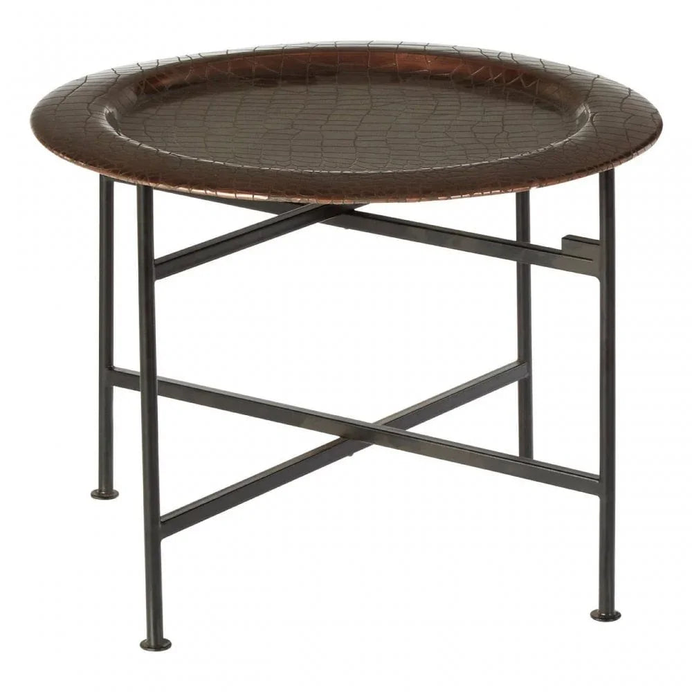 Calista Small Copper And Black Side Table