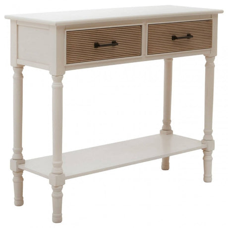 Lancaster 2 Drawers Pearl White Console Table