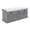 Lancaster 3 Drawer Slate Grey Storage Bench