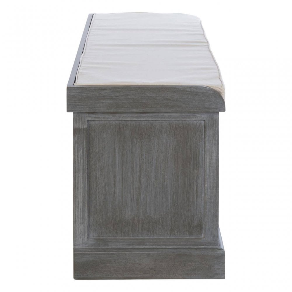 Lancaster 3 Drawer Slate Grey Storage Bench