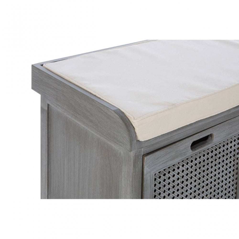 Lancaster 3 Drawer Slate Grey Storage Bench