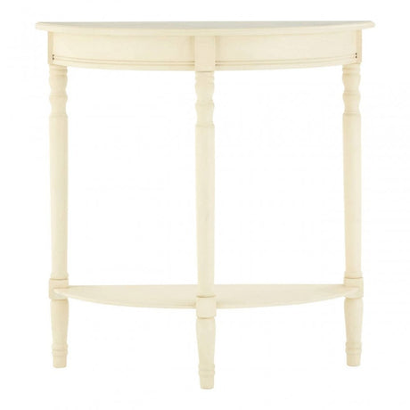 Lancaster Antique White Rounded Console Table