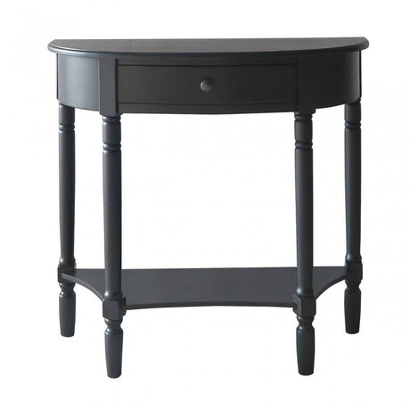 Lancaster One Drawer Black Console Table