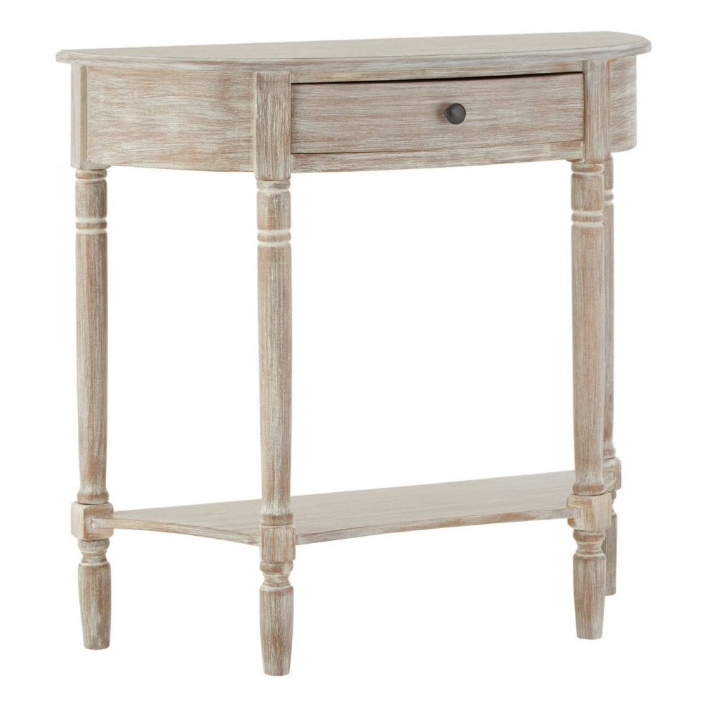 Lancaster Half Moon 1 Drawer Console Table