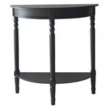 Lancaster Half Moon Black Console Table