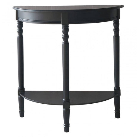 Lancaster Half Moon Black Console Table