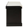 Lancaster Three Drawer Black Wooden Storage Bench
