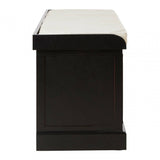 Lancaster Three Drawer Black Wooden Storage Bench