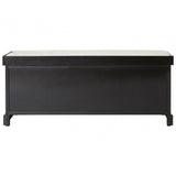 Lancaster Three Drawer Black Wooden Storage Bench