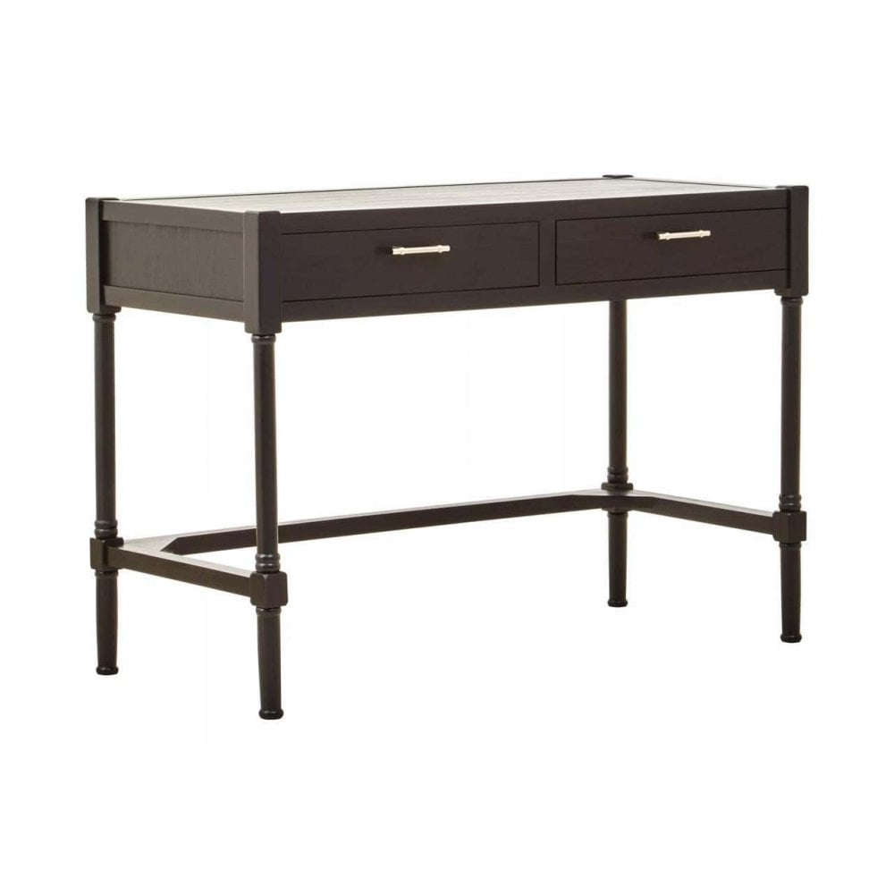 Lancaster Two Drawer Black Finish Desk