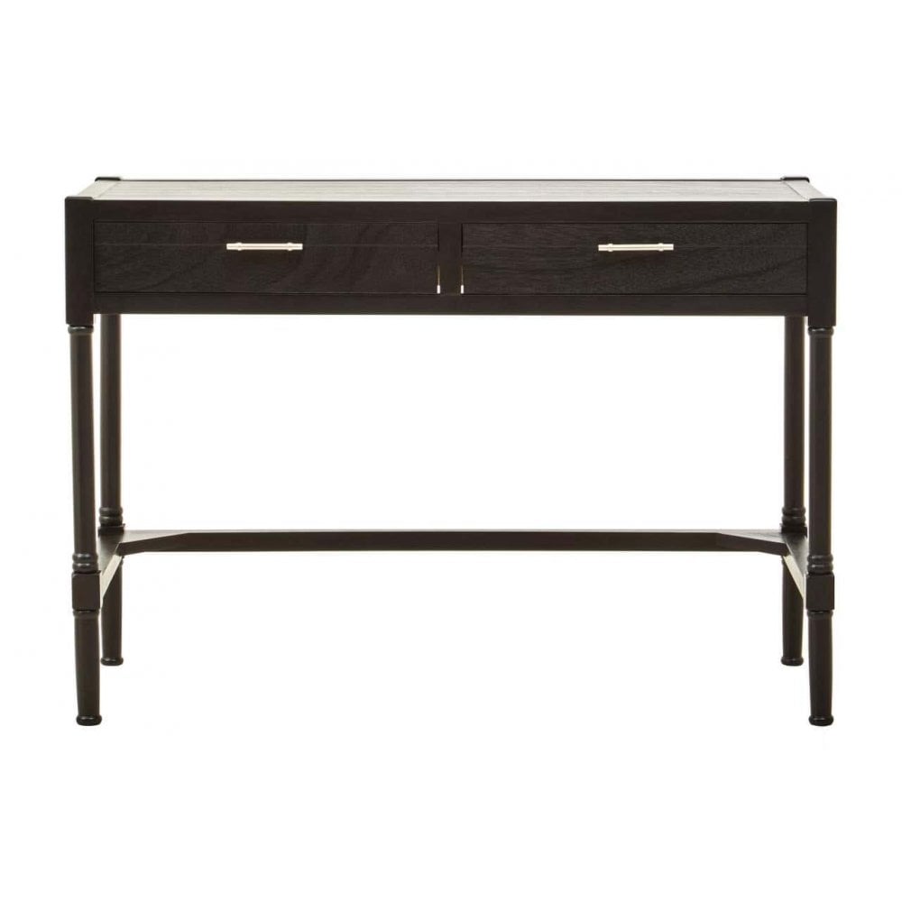 Lancaster Two Drawer Black Finish Desk