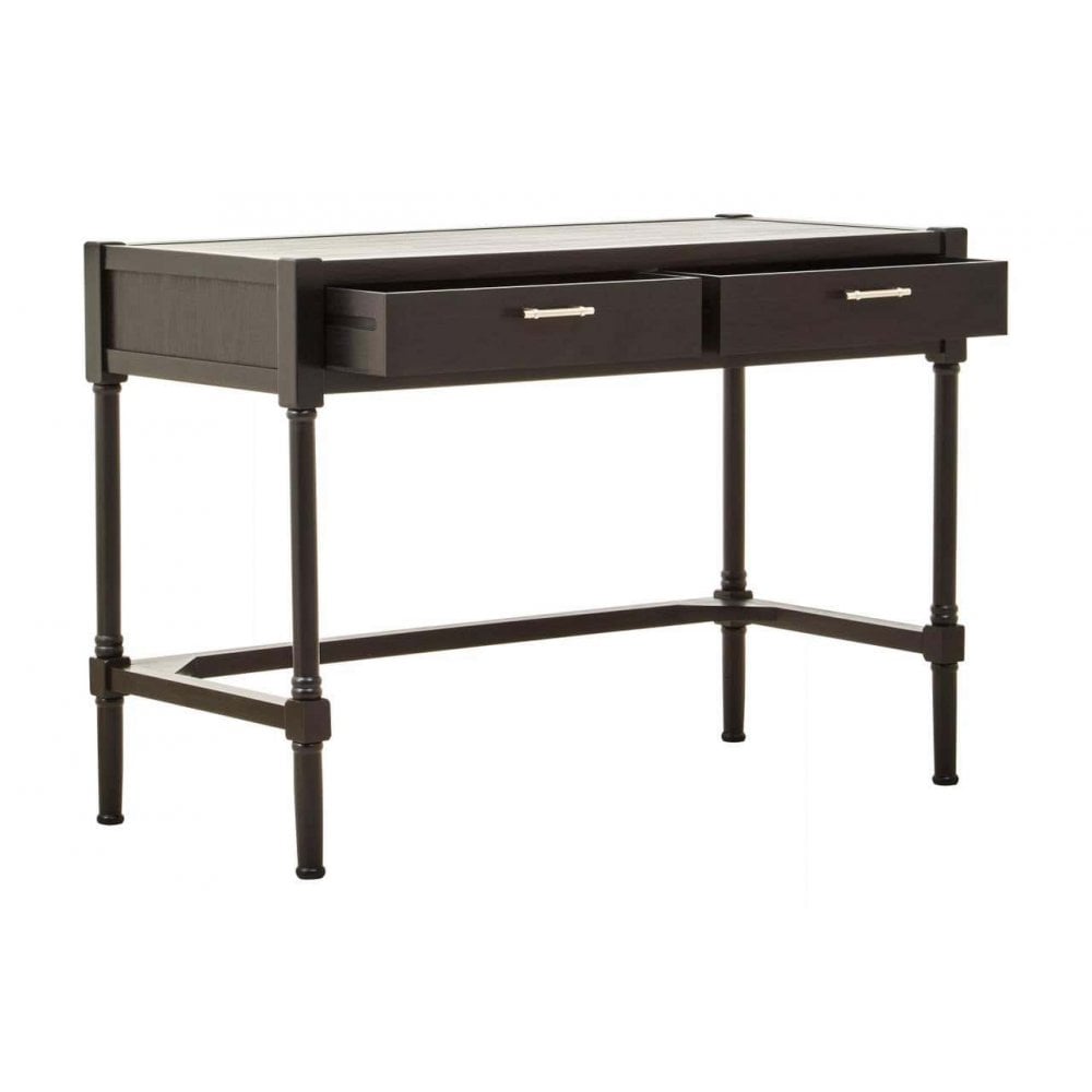 Lancaster Two Drawer Black Finish Desk