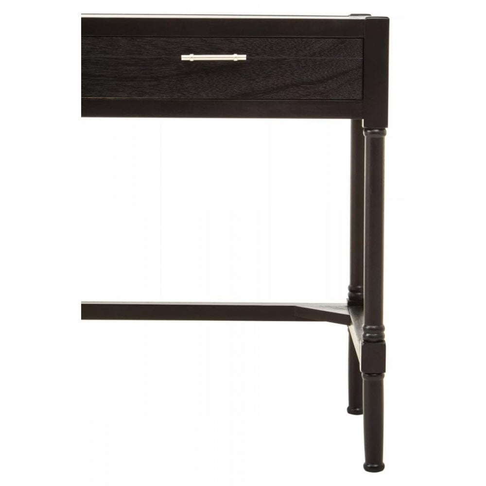 Lancaster Two Drawer Black Finish Desk