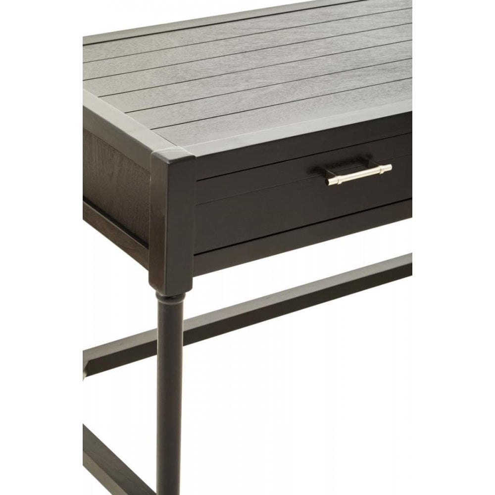 Lancaster Two Drawer Black Finish Desk