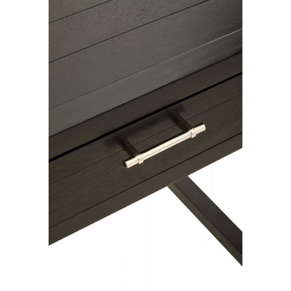 Lancaster Two Drawer Black Finish Desk