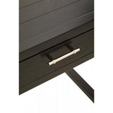Lancaster Two Drawer Black Finish Desk