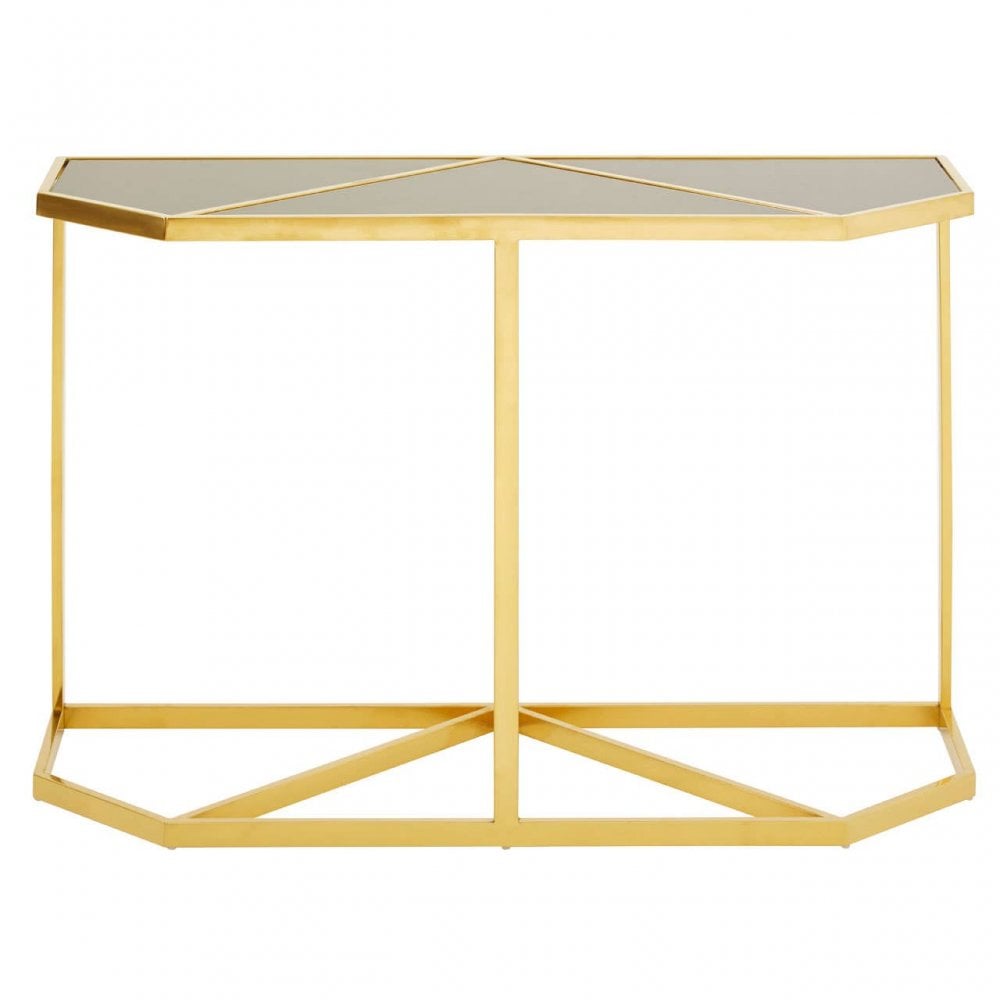 Sterling Black Tempered Glass Console Table