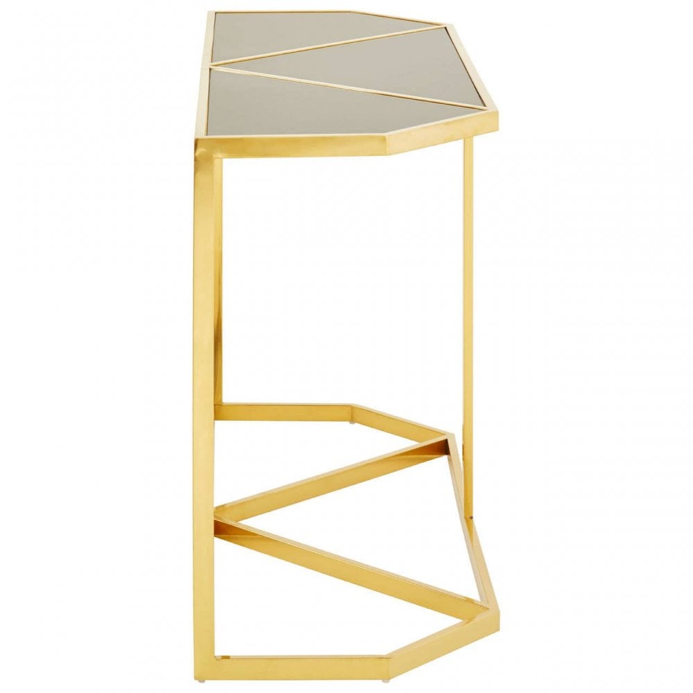 Sterling Black Tempered Glass Console Table