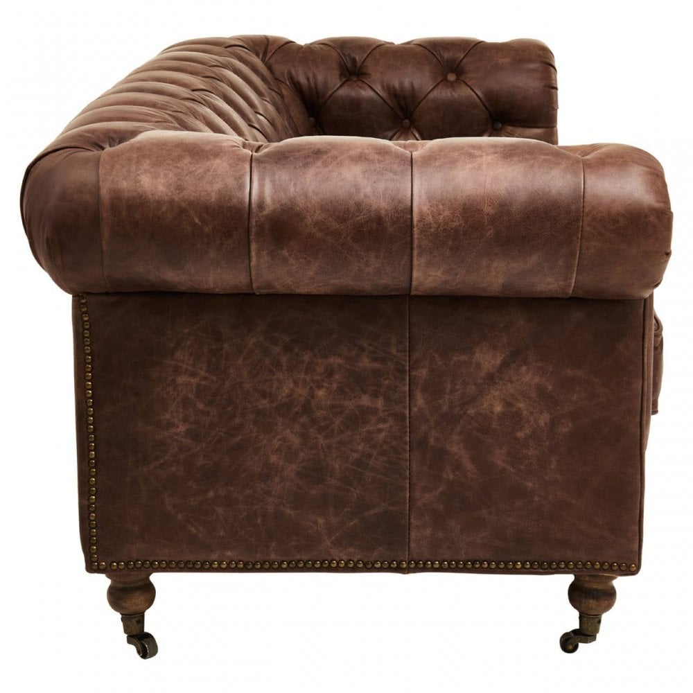 Everett Brown Leather Sofa