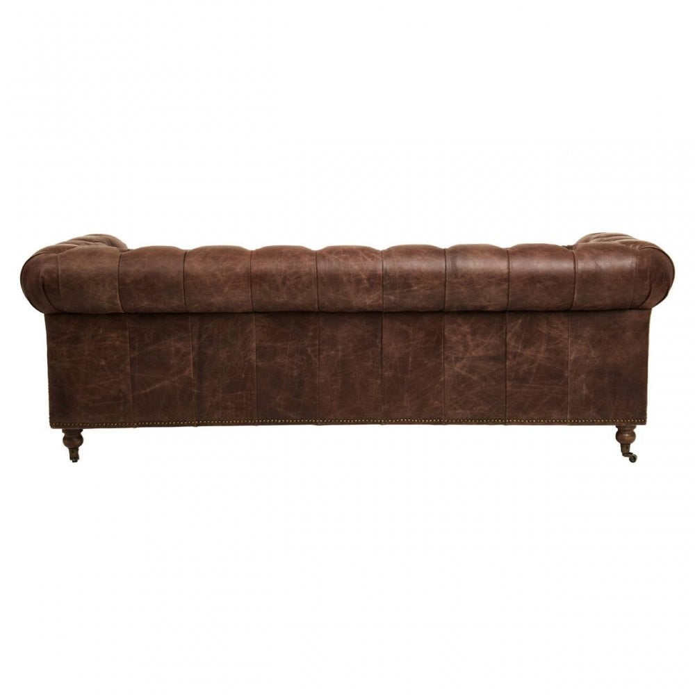 Everett Brown Leather Sofa