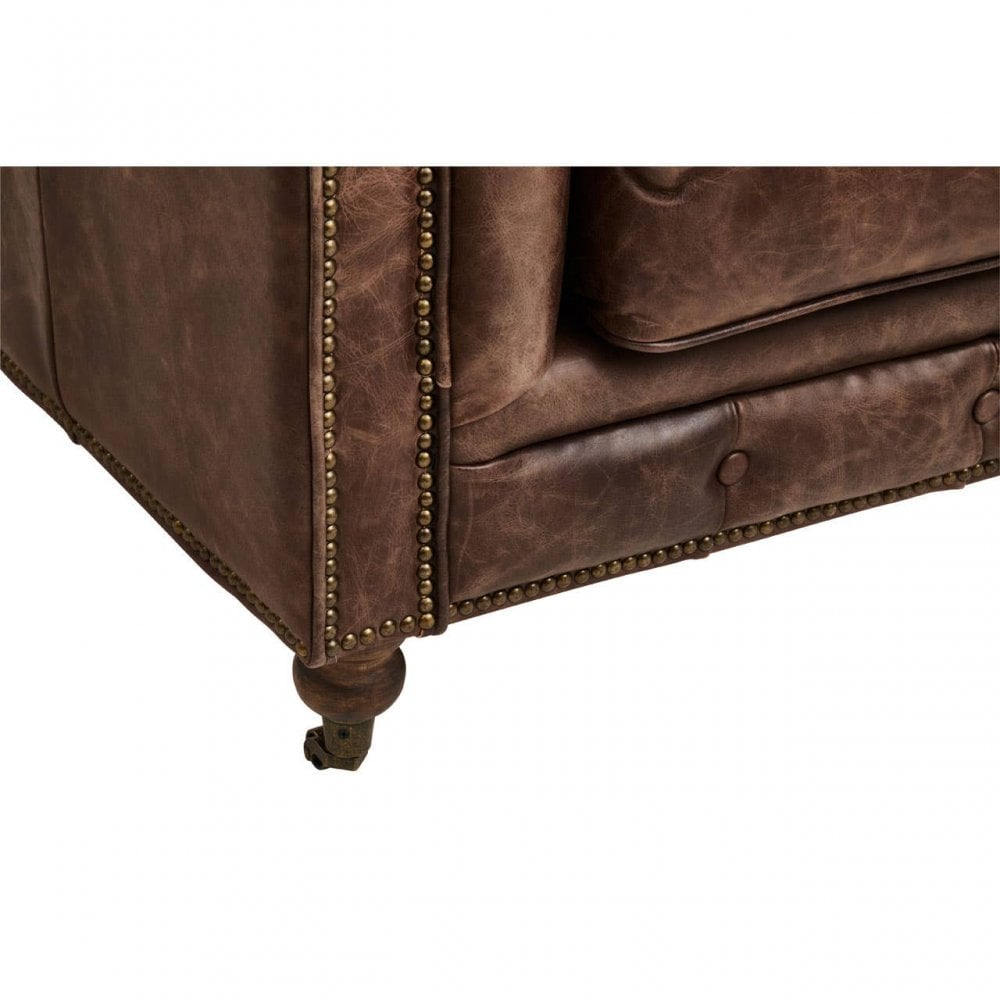 Everett Brown Leather Sofa
