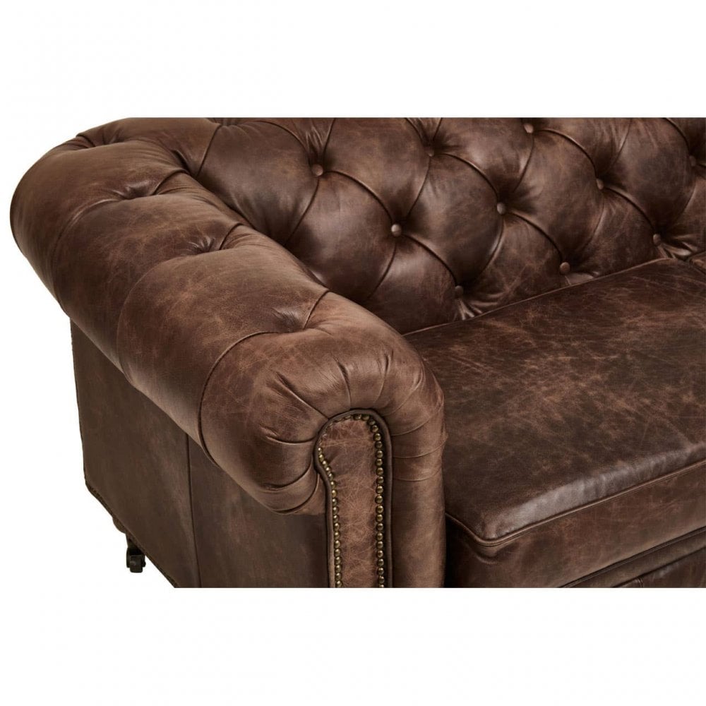 Everett Brown Leather Sofa