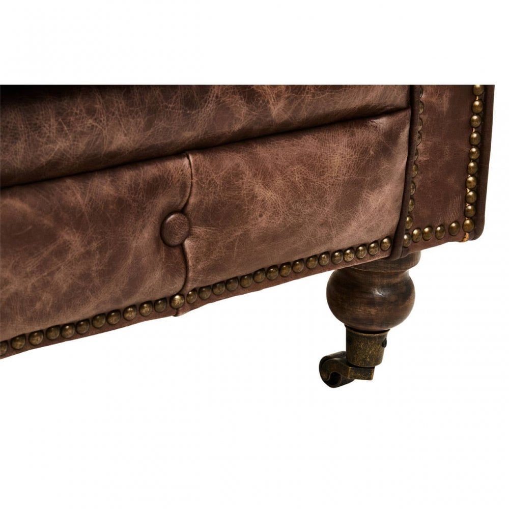 Everett Brown Leather Sofa