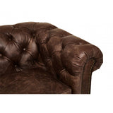 Everett Brown Leather Sofa