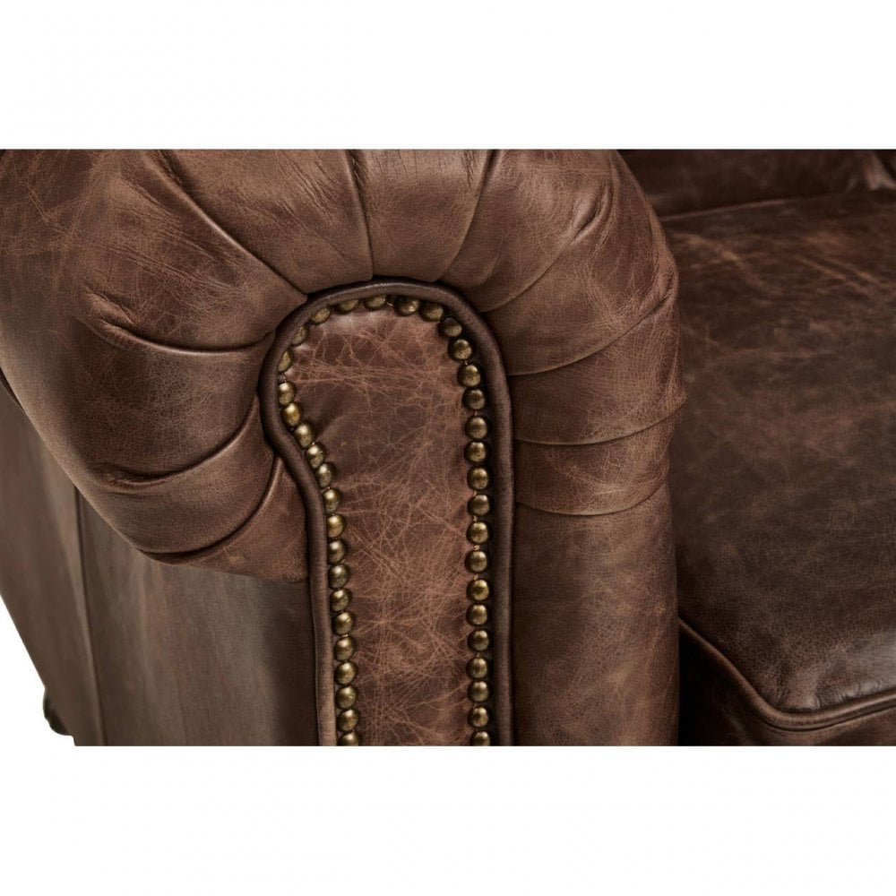 Everett Brown Leather Sofa
