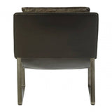Everett Dark Brown Leather Lounge Chair