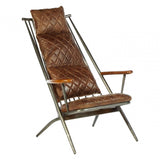 Everett Genuine Brown Leather Chair