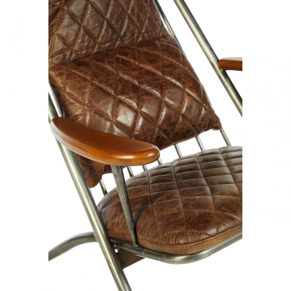 Everett Genuine Brown Leather Chair