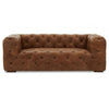 Everett Three Seat Tufted Leather Sofa