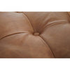 Everett Tufted Leather Rectangle Ottoman