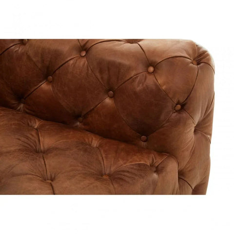 Everett Tufted Leather Right Arm Sofa