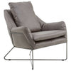 Nathan Grey Faux Leather Chair