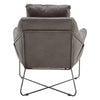 Nathan Grey Faux Leather Chair