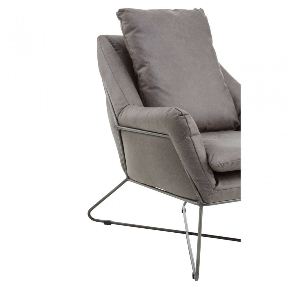 Nathan Grey Faux Leather Chair