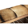 Sterling Brown Goat Hide Bench