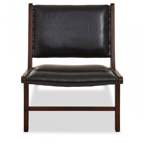 Sterling Genuine Black Cow Leather Chair