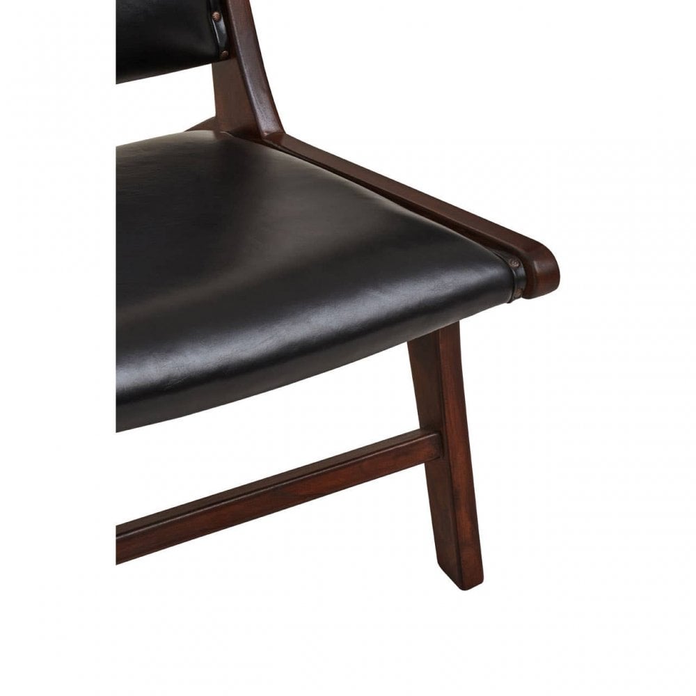 Sterling Genuine Black Cow Leather Chair