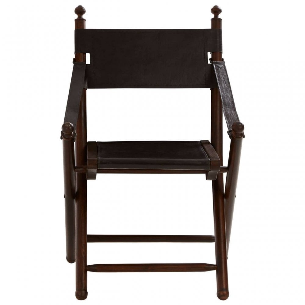 Sterling Teak And Black Folding Chair