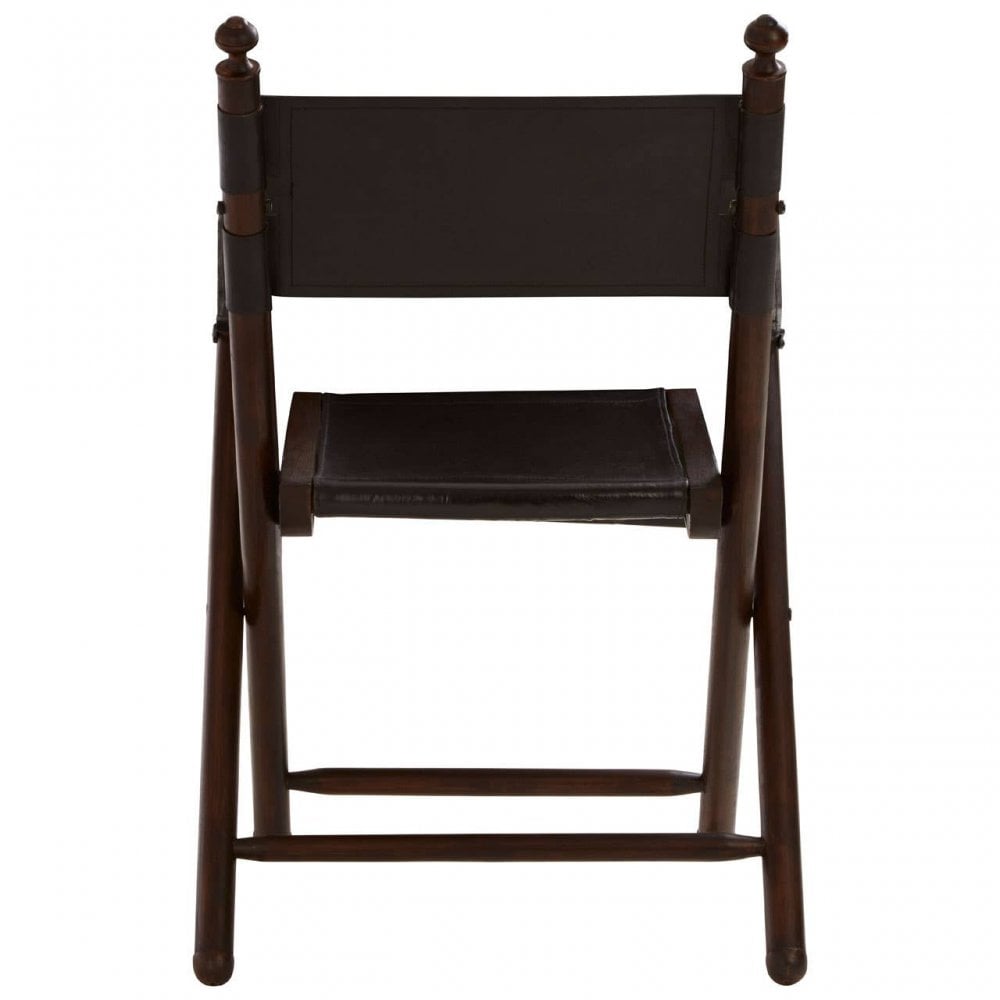 Sterling Teak And Black Folding Chair