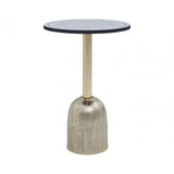 Aveline Mosaic Top Gold Base Side Table