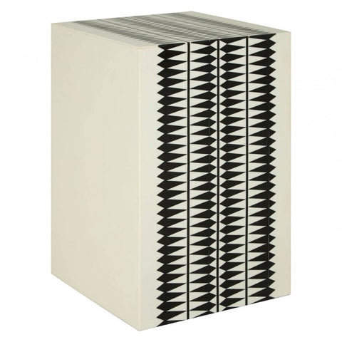 Quincy Black And White Stool