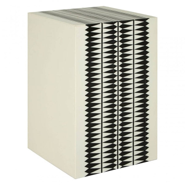 Quincy Black And White Stool