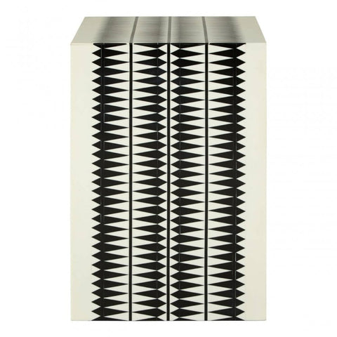 Quincy Black And White Stool