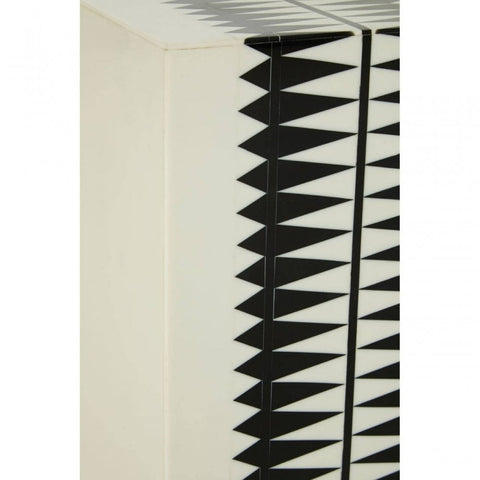 Quincy Black And White Stool