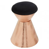 Marlow Black Velvet And Copper Finish Stool